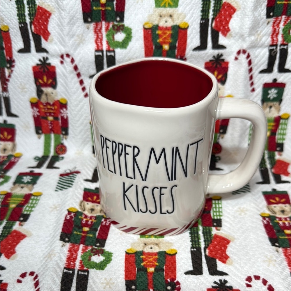 Rae Dunn Peppermint Kisses Christmas Mug
